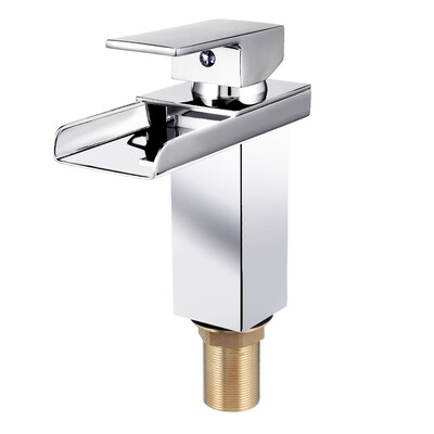

Bathroom Waterfall Faucet Single Handle Spout Sink Mixer Tap