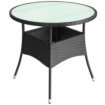 

Outdoor Table Poly Rattan 236"x29" Black
