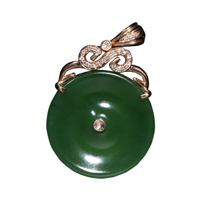 

WAN YAN TIAO HUA Russian Jasper Peace Button 8070