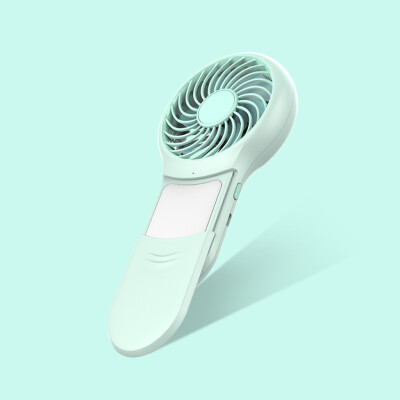 

〖Follure〗Handheld With Makeup Mirror Personal Portable Speed Adjustable USB Charging Fan