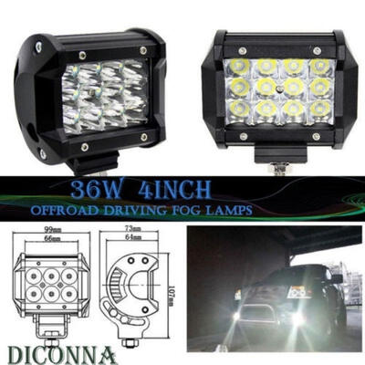 

36W LED Work Light Bar Beam Spot Offroad Driving Fog Lamps SUV ATV 4WD Nighteye