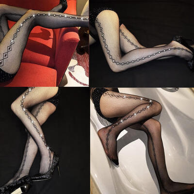 

Fashion women sexy perspective fishing net openwork pantyhose shiny tight stockings