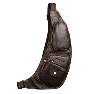 

Men Leather Vintage Sling Bag Backpack Multipurpose Casual Chest Shoulder Cross Body Pack Business Outdoor Travel Hiking Daypack