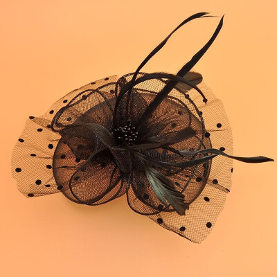 

Women Fascinators Hat Flower Feathers Mesh Hair Clip Formal Cocktail Tea Party Wedding Hair Accessory Headwear