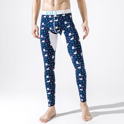 

Gobestart Mens New Winter Style Fashionable Sexy Printed Warm Nine-Cent Pants Leggings