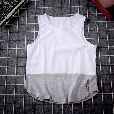 

Toponeto Summer Mens Casual Fashion Wild Stitching Printed Letter Vest