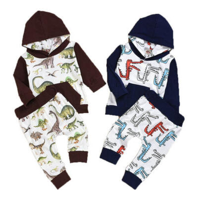 

Baby Kid Boy Girl Cotton Dinosaur Top Long Pants Outfit Sweatshirt Trousers Set