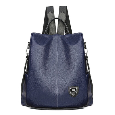 

Pu soft leather bag 2019 backpack multi-function business casual backpack