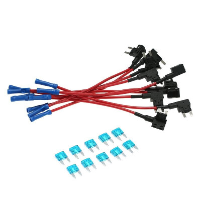 

10Pcs 12V Car Add-a-circuit Fuse TAP Adapter Mini Blade Fuse Holder ATM APM