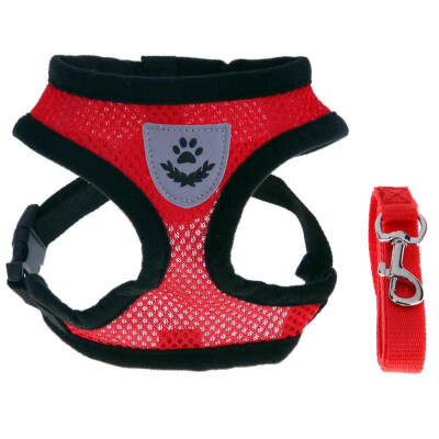 

Pet Mesh Breathable Vest Harness Leash Puppy Walking Traction Rope Strap