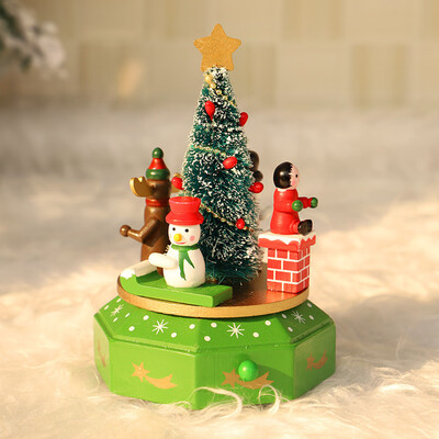 

Tailored wood Music Box Christmas Decoration Xmas Kids Toy Children Gift