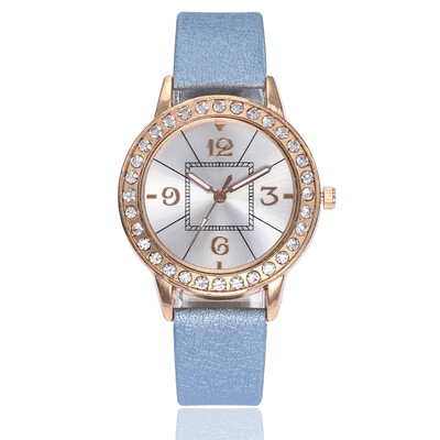 

Womens belt watch multi-color diamond digital quartz watch