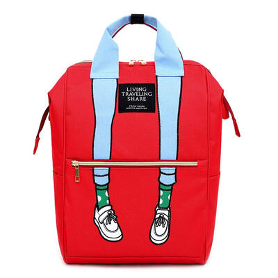 

Novelty Leg Decor Travel Backpacks Women School Bags Large Capacity Knapsac