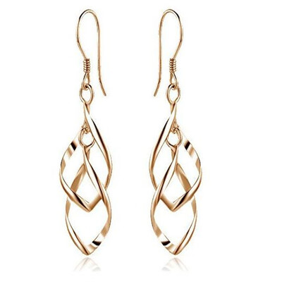 

Creative Lady Baitao Twisted Diamond Multi-Layer Earrings