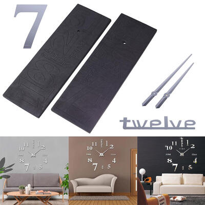 

3D Large Wall Clock Mirror Sticker Big Watch Sticker Home Decor Unique Gift