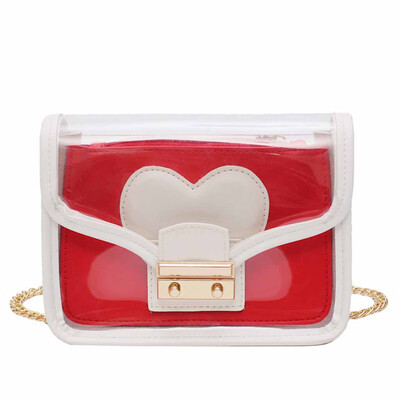 

Tailored Women 2019 New Messenger Bag Transparent Jelly Bag Fashion Chain Shoulder Bag
