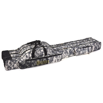 

Blusea 120cm150cm 3 Layers Fishing Bag Portable Folding Fishing Rod Reel Bag Fishing Tackle Carry Bag Case Travel Storage Bag