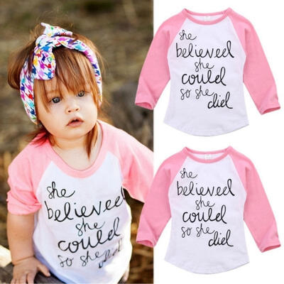 

Toddler Kids Baby Girls Casual Long Sleeve Tees Tops T-shirt Shirt Clothes 1-6T