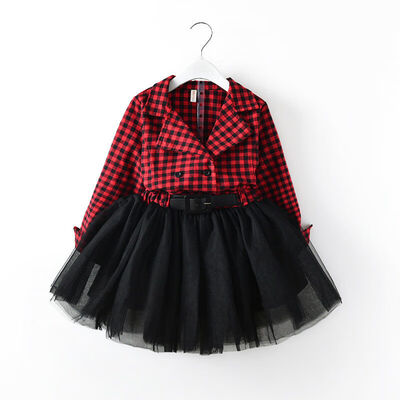 

SUNSIOM Sweet Toddler Baby Girls Checked Dress Princess Wedding Party Prom Tulle Dresses