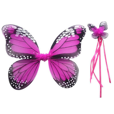 

2 PCS Monarch Butterfly Wing Headband Sparklers Glitter Cosplay Costume Fairy Costume Halloween Children Girl