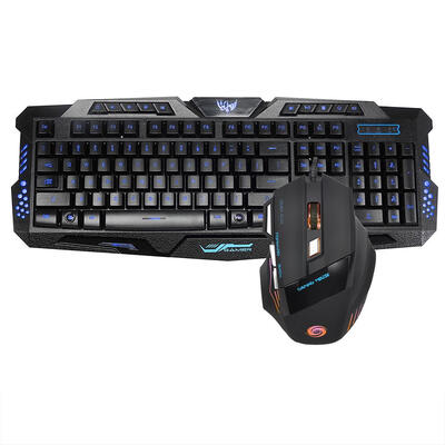 

HXSJ J30 USB Wired Keyboard Backlight 5500DPI Adjustable Optical Mouse Kit