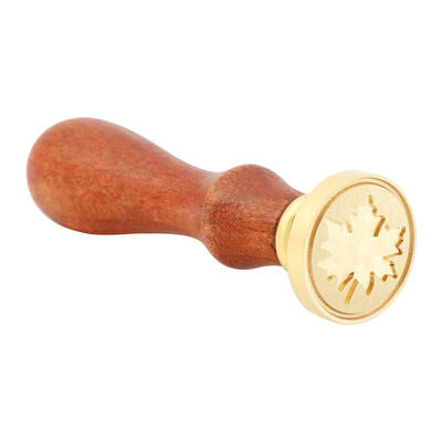 

Antique Wood Handle Metal Sealing Wax Stamp Plants Pattern Wax Seal Stamp