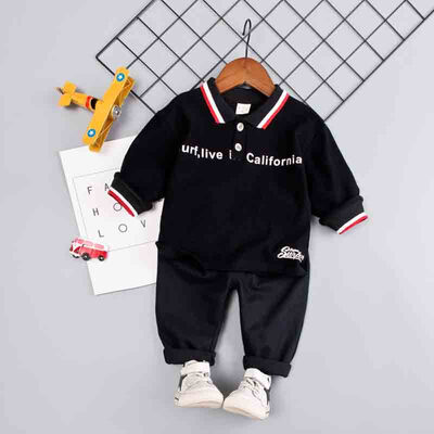 

Autumn Children Baby Boys Casual Long Sleeve Striped Print T-shirt Blouse TopsPants Trouser Set