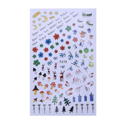 

Christmas Nail Art Stickers Decal Stylish Tips 3D Beauty DIY Decor Manicure