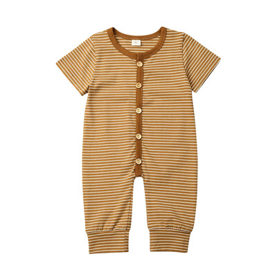 

Newborn Baby Girl Boy Striped Romper Jumpsuit One-Piece Outfit Clothes 0-18M
