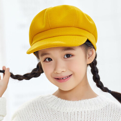 

Autumn And Winter Warm Parent Child Beret Painter Cap Fashion Girls Wool Cap