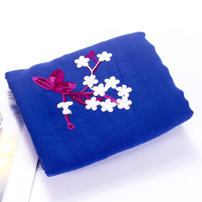 

2018 early spring new wild scarf retro embroidery national wind scarf wholesale cotton&linen embroidery scarf spot