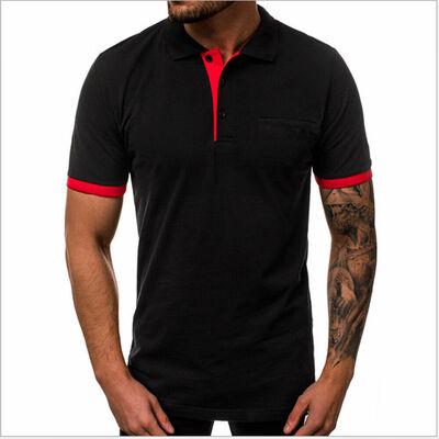 

New Style Men Shirt Plain Top Casual Short Sleeve V-Neck Sport T-shirt Tee