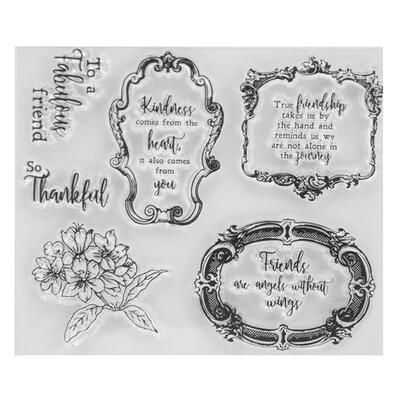 

DIY Silicone Clear Stamps Friend Blessing ScrapbookPhoto Album Craft Decor