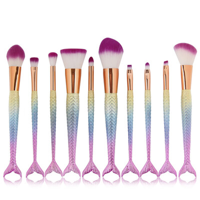 

Toponeto 10PCS Make Up Foundation Eyebrow Eyeliner Blush Cosmetic Concealer Brushes