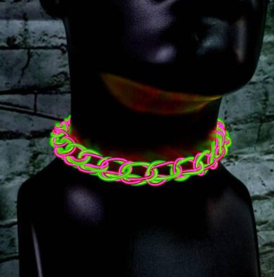 

Tailored Halloween LED Necklace Glowing Glamorous Necklace Illuminates Cosplay Party