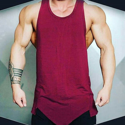 

Men Muscle Sleeveless Tank Top Gym T Shirt Sport Fitness Vest Workout GYM Tee
