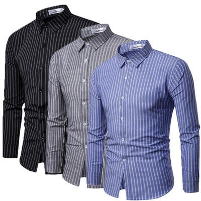 

New Fashion Mens Luxury Casual Stylish Slim Fit Long Sleeve Casual Dress Shirts