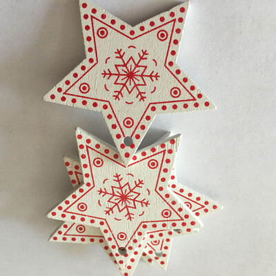 

Natural Wood Christmas Ornaments Pendant Hanging Gifts Snowflakes Christmas Tree Decor