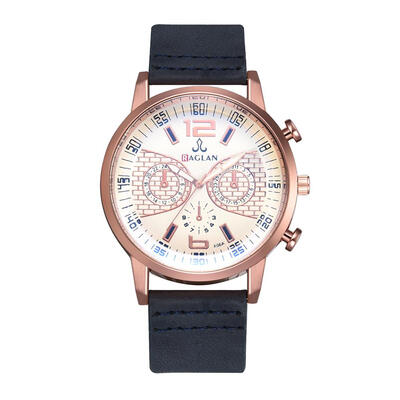 

Casual Novelty Analog Quartz Watches Men Leather Strap Big Dial Wristwatch