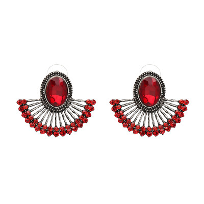 

New Geometric Crystal Stud Earrings For Women Statement Fringe Earrings Vintage Christmas gift Jewelry Brincos wholesale