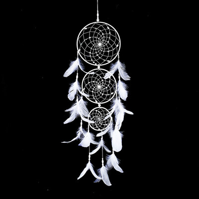 

Oversized White 3 Ring Dream Catcher Pendant Wedding Supplies
