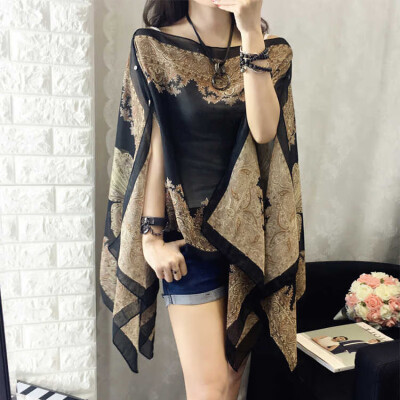 

Sexy Women Boho Chiffon Floral Cover Up Swimwear Bathing Suit Summer Beach Dress