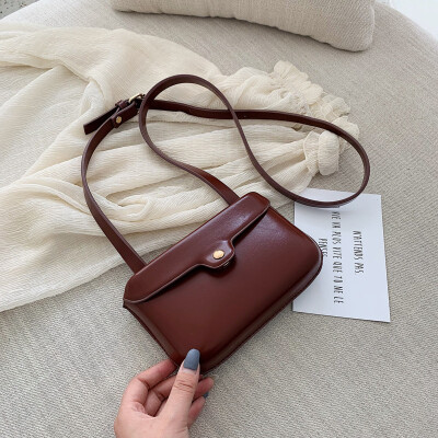 

French Handbg New Womens 2019 Summer Shoulder Bags Korean Simple Western Small female Messenger Bag PU Fashion Crossbody Bag