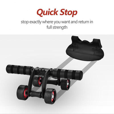 

Greensen 4 Wheel Fitness Ab Roller Workout System Abdominal Exerciser Knee Protection Pad Gym