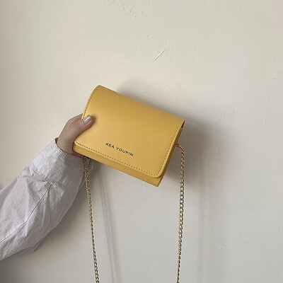 

Casual wild Messenger bag female 2019 new fashion temperament chain bag simple small fresh double shoulder bag