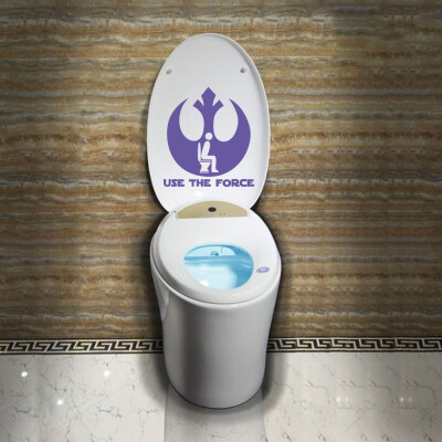 

〖Follure〗Use The Force Funny Toilet Decal Vinyl Sticker DIY Wall Sticker Toilet Bathroom