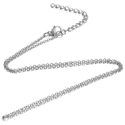 

304 Stainless Steel Cable Chain for Necklace Makings with Lobster Claw Clasps Stainless Steel Color 159"405cm 16mm