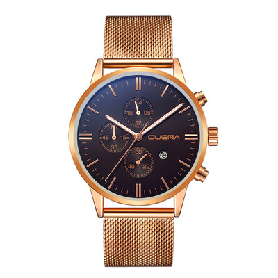 

Gobestart Mens Stainless Steel Quartz Analog Wrist Watch Sport Watches Gifts Luxury