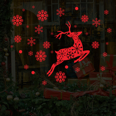 

Tailored Cute Jumping Elk Removable Wall Sticker Home Christmas Decoration