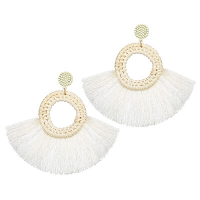 

Fashion Ethnic Style Individuality Exaggeration Wool Tape Earrings